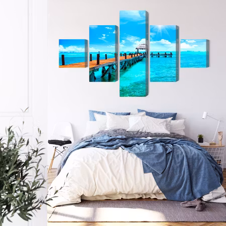 Canvastavla - Sunny landscape in the caribbean