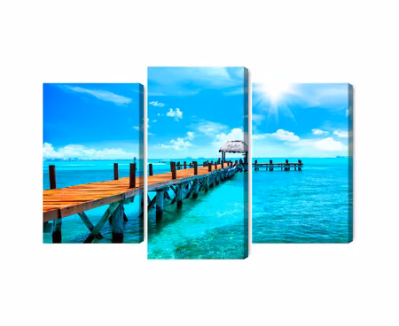 Canvastavla - Sunny landscape in the caribbean