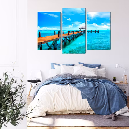 Canvastavla - Sunny landscape in the caribbean