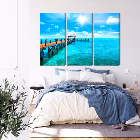 Canvastavla - Sunny landscape in the caribbean