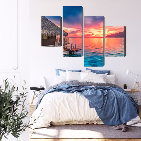 Canvastavla - Sunset over the south pacific