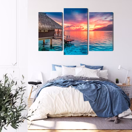 Canvastavla - Sunset over the south pacific