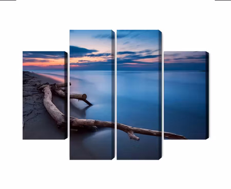 Canvastavla - The sea landscape at evening time