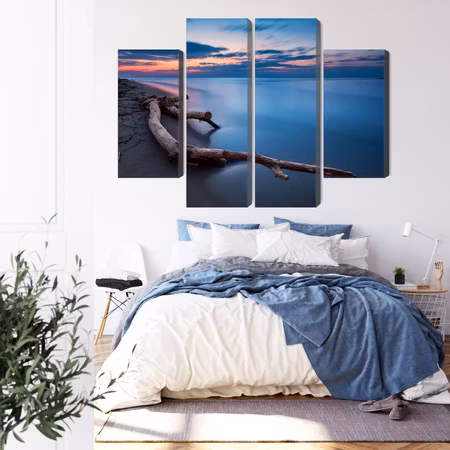 Canvastavla - The sea landscape at evening time