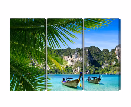 Canvastavla - Tropical landscape 3d