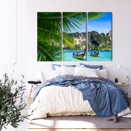 Canvastavla - Tropical landscape 3d