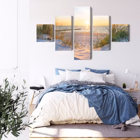 Canvastavla - Sunset on the baltic sea 3d