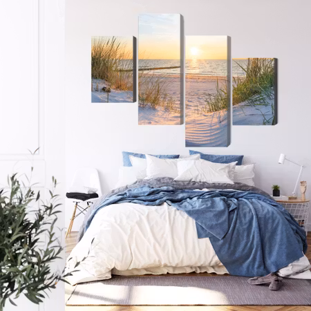 Canvastavla - Sunset on the baltic sea 3d