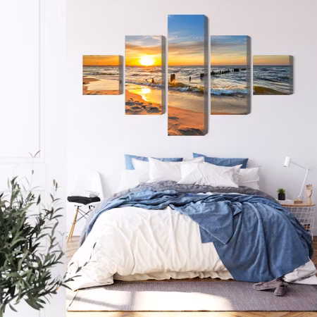 Canvastavla - Baltic sea at sunset