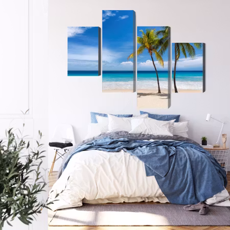 Canvastavla - Caribbean beach 3d