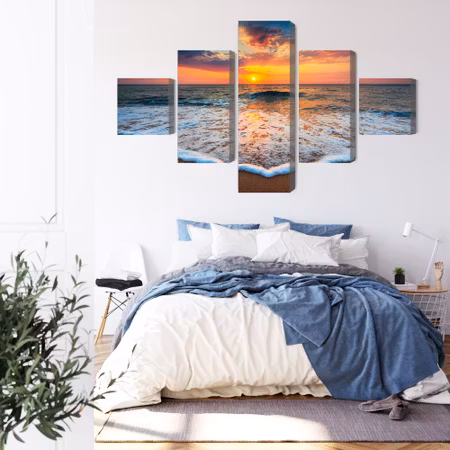 Canvastavla - Sunset on the sea 3d