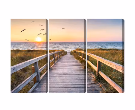 Canvastavla - North sea pier 3d