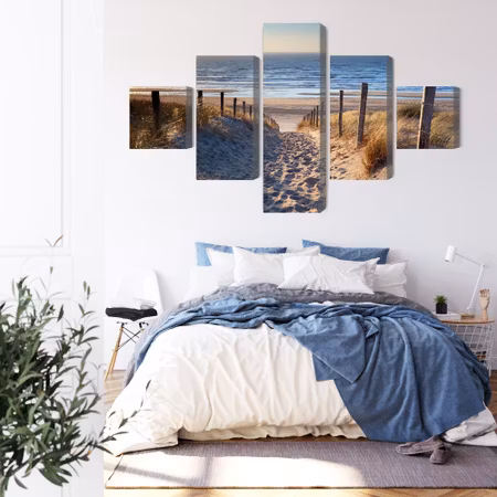 Canvastavla - North sea beach 3d