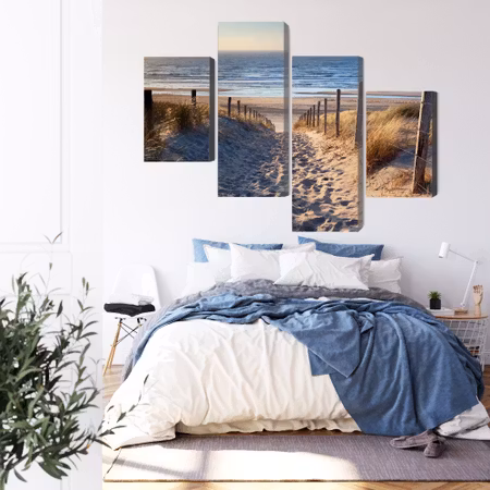 Canvastavla - North sea beach 3d