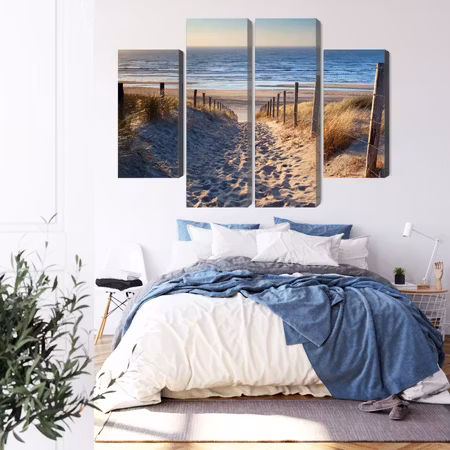 Canvastavla - North sea beach 3d