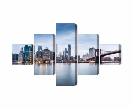 Canvastavla - Panoramic view of the city of new york
