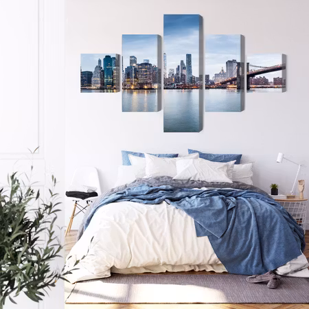 Canvastavla - Panoramic view of the city of new york