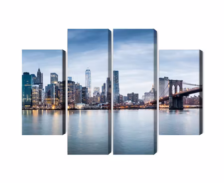 Canvastavla - Panoramic view of the city of new york