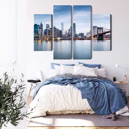 Canvastavla - Panoramic view of the city of new york