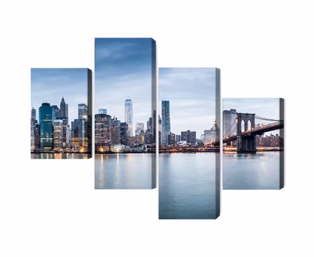Canvastavla - Panoramic view of the city of new york