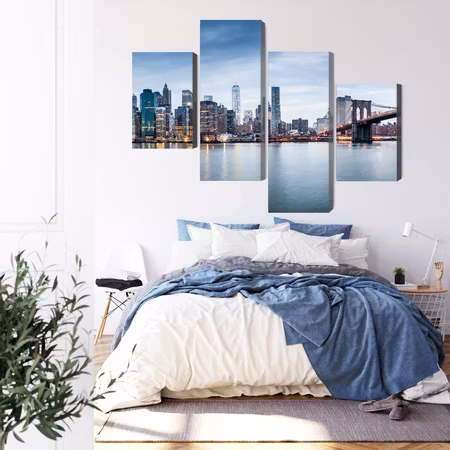 Canvastavla - Panoramic view of the city of new york