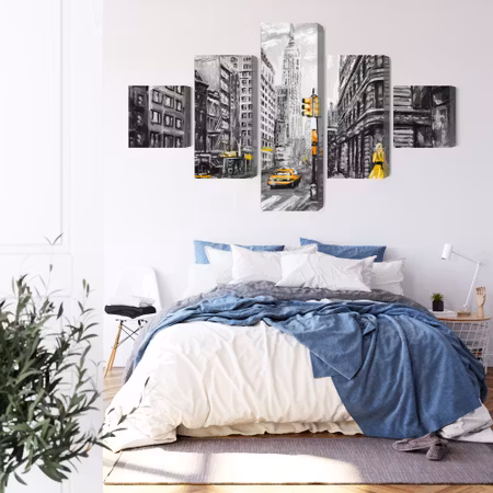 Canvastavla - View of the street of new york