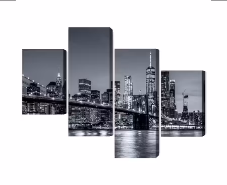 Canvastavla - Panorama of new york at night