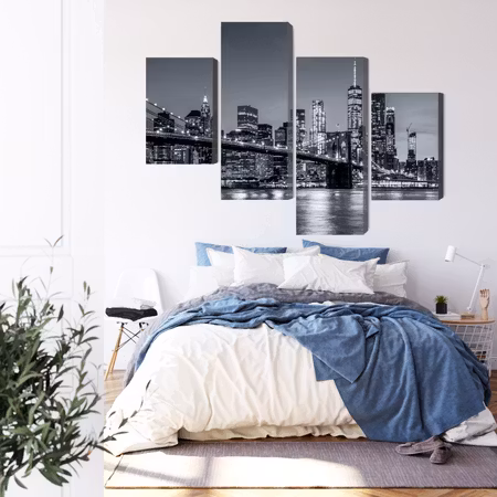Canvastavla - Panorama of new york at night