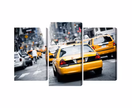 Canvastavla - Taxis on the streets of new york