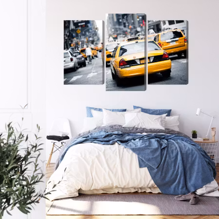 Canvastavla - Taxis on the streets of new york