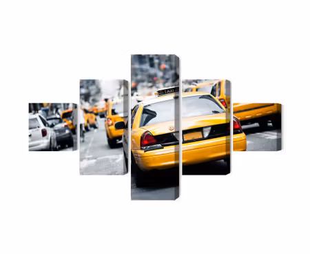 Canvastavla - Taxis on the streets of new york