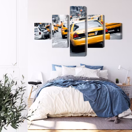 Canvastavla - Taxis on the streets of new york