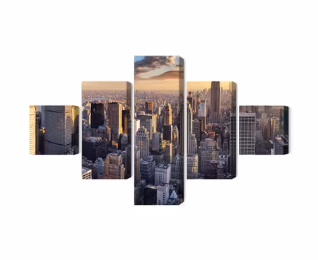 Canvastavla - 3d panorama of new york city
