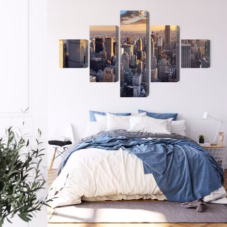 Canvastavla - 3d panorama of new york city