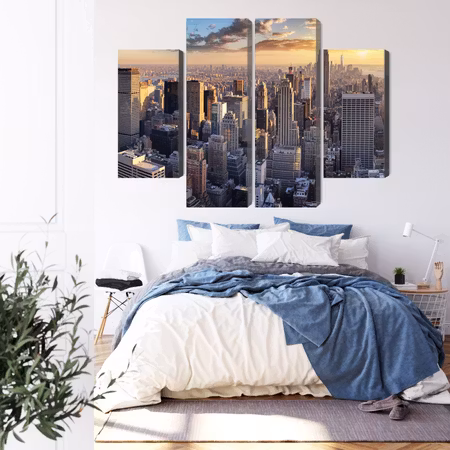 Canvastavla - 3d panorama of new york city