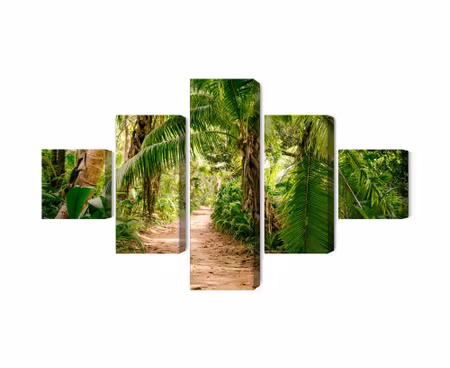 Canvastavla - Path in a tropical 3d forest