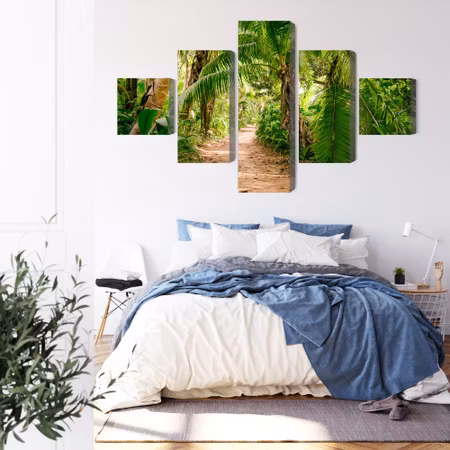 Canvastavla - Path in a tropical 3d forest