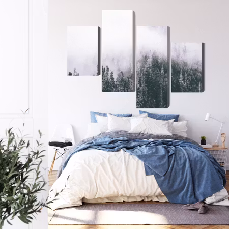 Canvastavla - A forest shrouded in fog