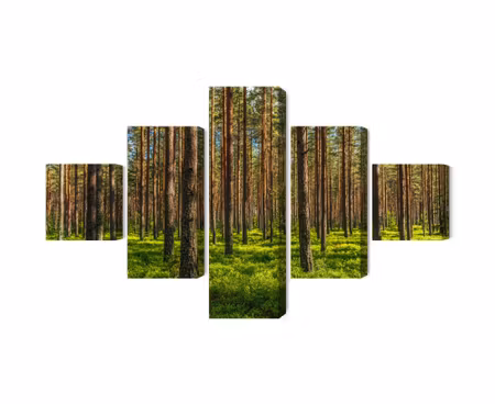 Canvastavla - 3d pine forest