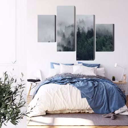 Canvastavla - Green misty forest