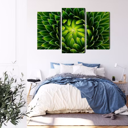 Canvastavla - Green plant on a macro scale