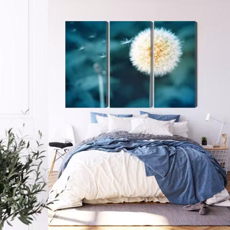 Canvastavla - Dandelion flower close up 3d