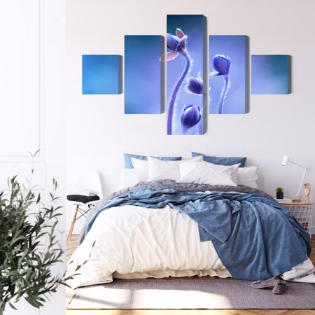 Canvastavla - Delicate flowers on a macro scale