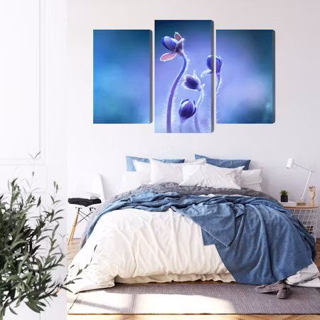 Canvastavla - Delicate flowers on a macro scale