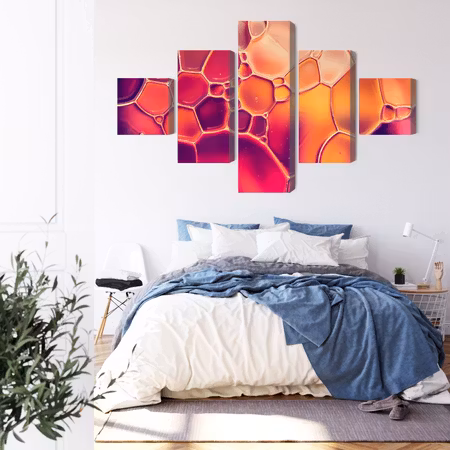 Canvastavla - Water drops on a macro scale