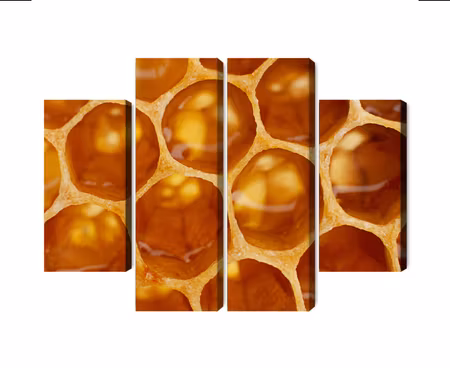 Canvastavla - Honeycomb in macro scale