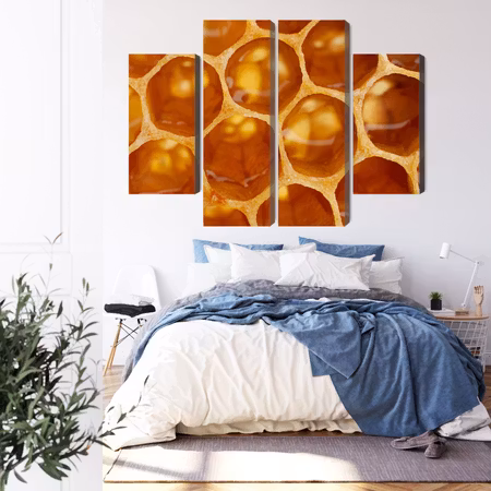 Canvastavla - Honeycomb in macro scale