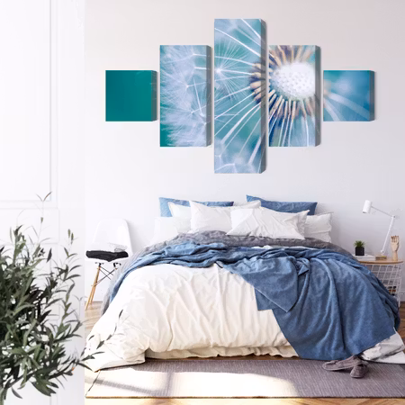 Canvastavla - Dandelion on a macro scale