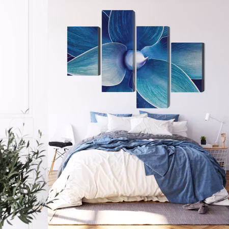 Canvastavla - Top view of the plant on a macro scale