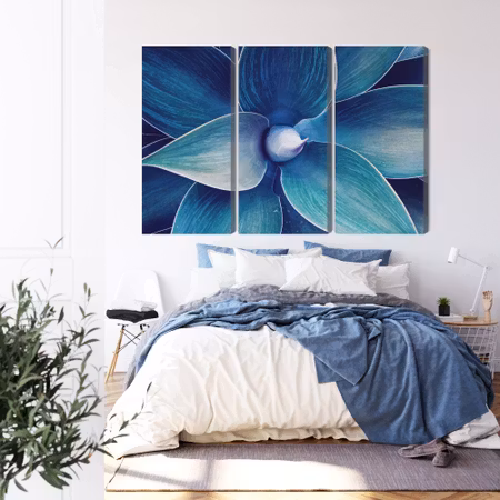 Canvastavla - Top view of the plant on a macro scale